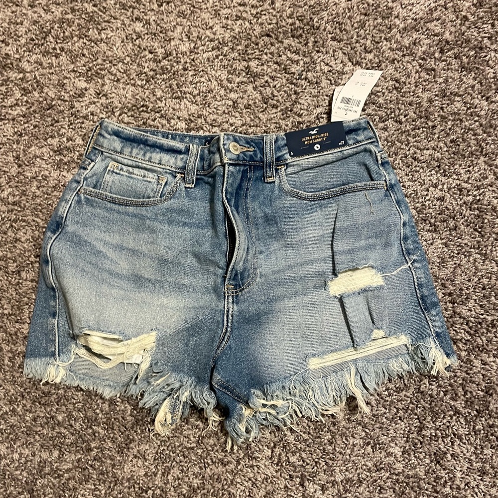 hollister denim mom shorts